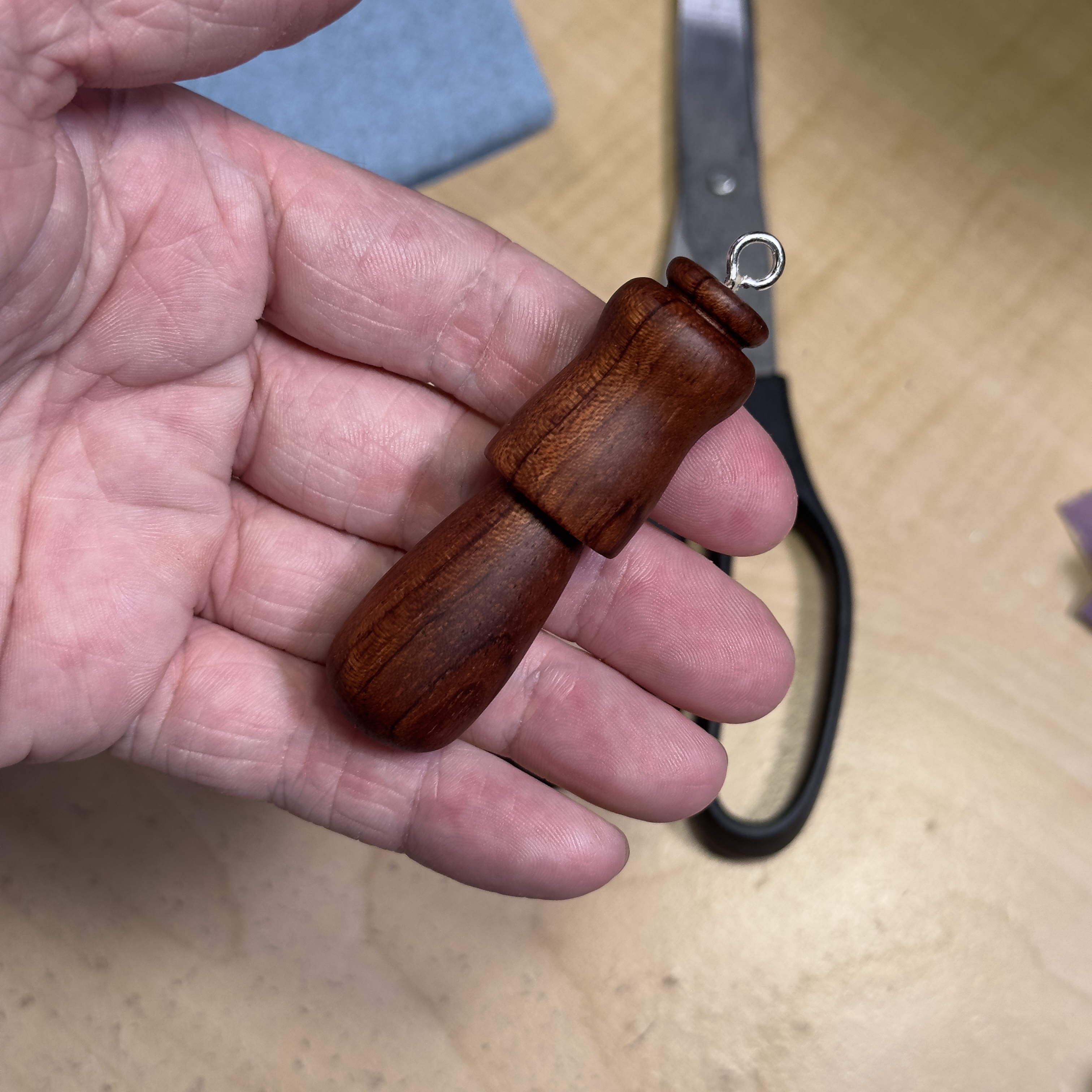Bubinga Mushroom Pendant