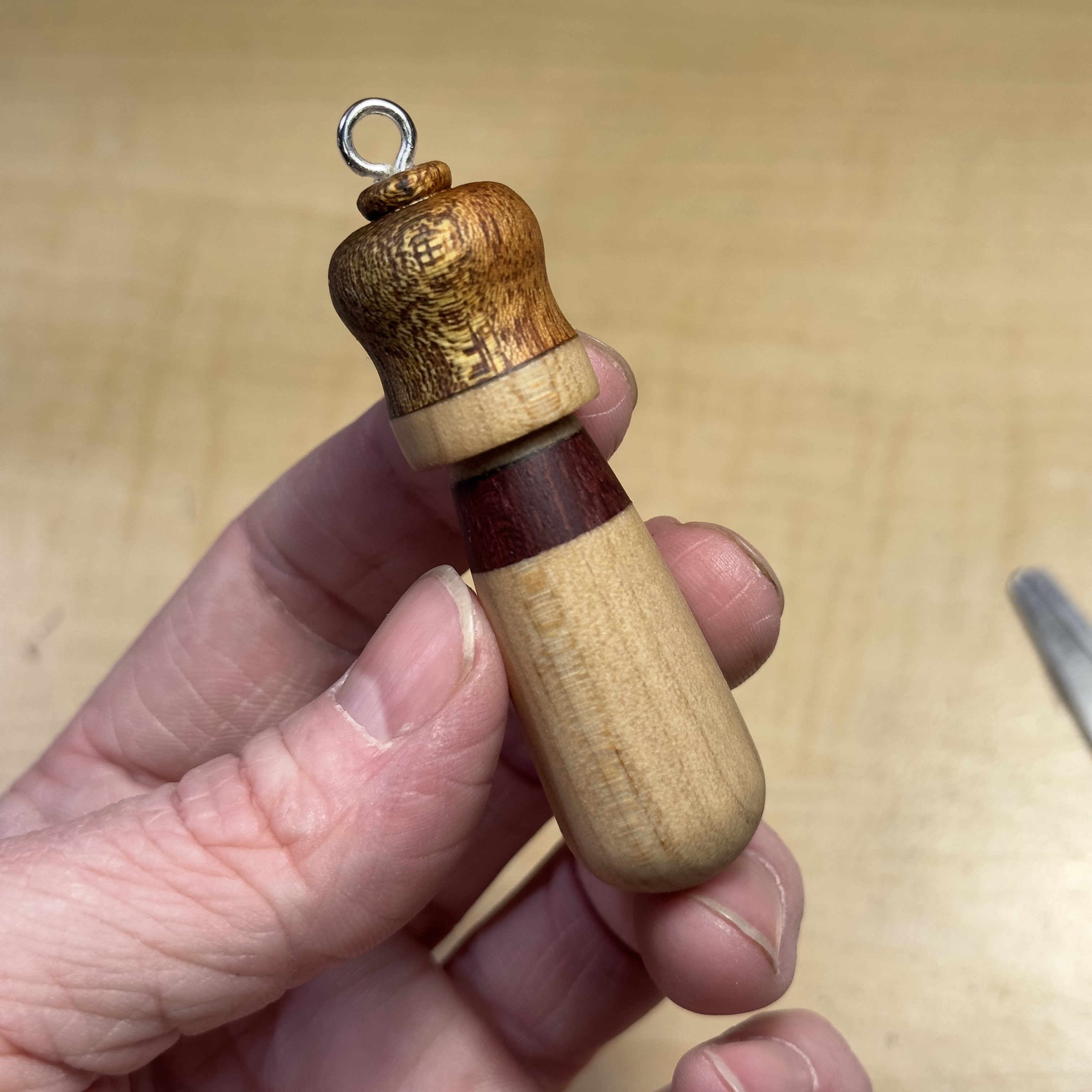 Multi-Wood Mushroom Pendant