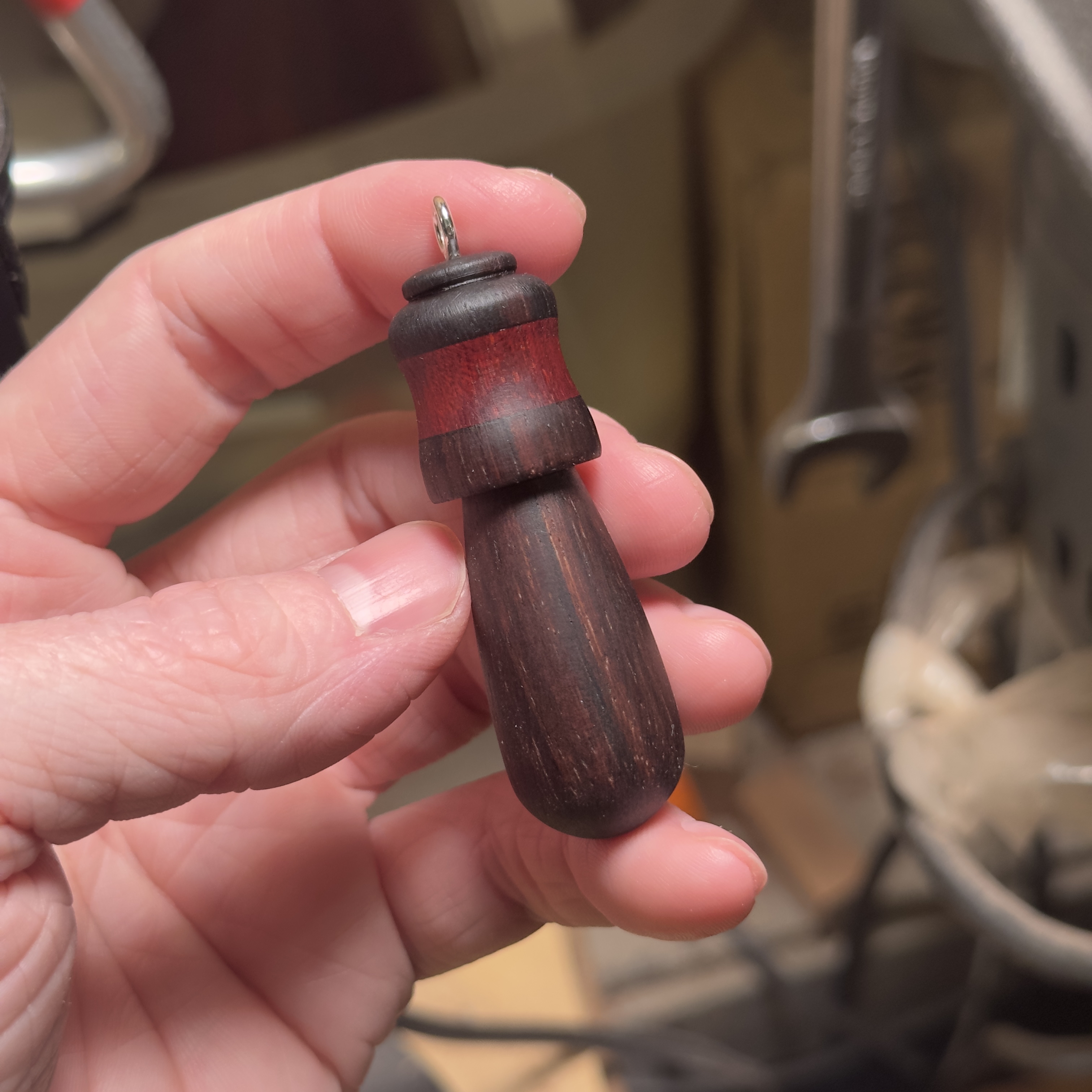 Multi-Wood Mushroom Pendant