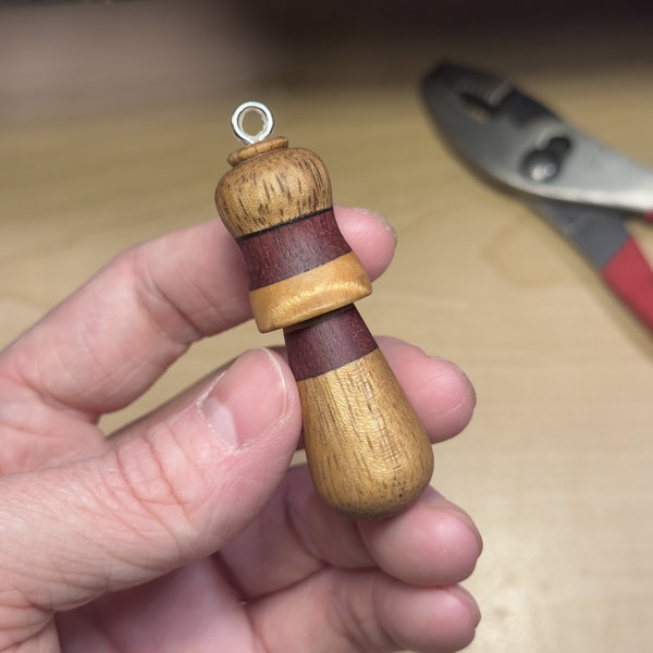 Multi-Wood Mushroom Pendant