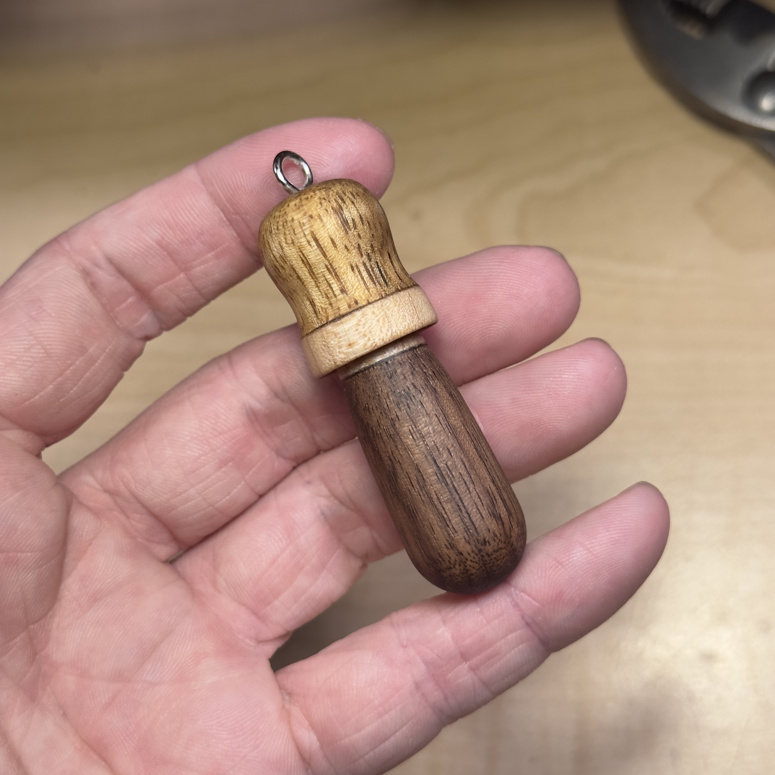 Multi-Wood Mushroom Pendant